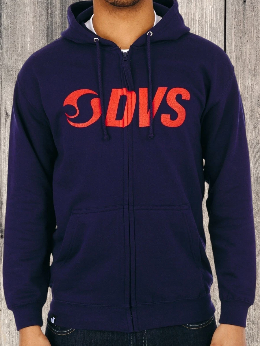 Sweat Capuche DVS Vintage - Homme Noir Taille L - Intégrale Zip - Poches - Y2K