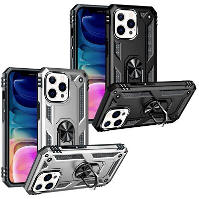 Für iPhone 13 Pro Max - Ring Hülle Extrem Schutz Hard Case Robust Handy Cover