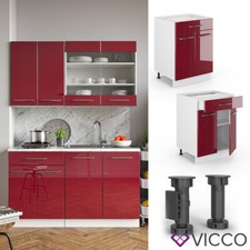 Credenza da cucina Credenza di base Cassettiera bordeaux 60cm Fame-Line Vicco