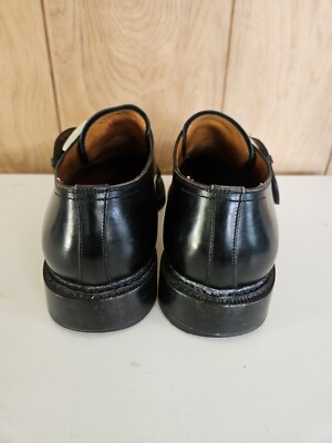 Santoni Black Leather Single Buckle Dress Shoes 5413 01 F 8  display picture 3