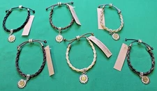 Equine Braided Horse Hair Bracelet Sunflower Adjustable - Cowboy Collectibles