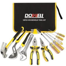 Tool Set Tool Kit 19-Piece Household Tool Kit Set Pliers Screwdriver Set Hex ...