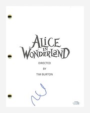 Mia Wasikowska Signed Autographed ALICE IN WONDERLAND Movie Script ACOA COA