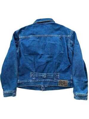 RRL Double RL RALPH LAUREN 2nd Denim Jacket Plaid M Cotton RRL Double RL RALPH LAUREN 2nd Denim Jacket Plaid M Cotton