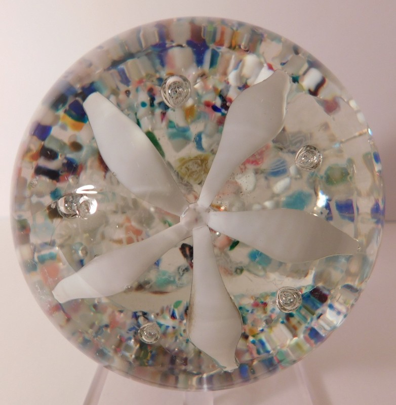 FABULOUS Antique MILLVILLE RAVENNA LILY "Mr. Chester C. Carnen 1901 Paperweight 