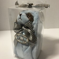 Bearington Baby Collection Blue Puppy Dog Lovey Security Blanket Plush NIP