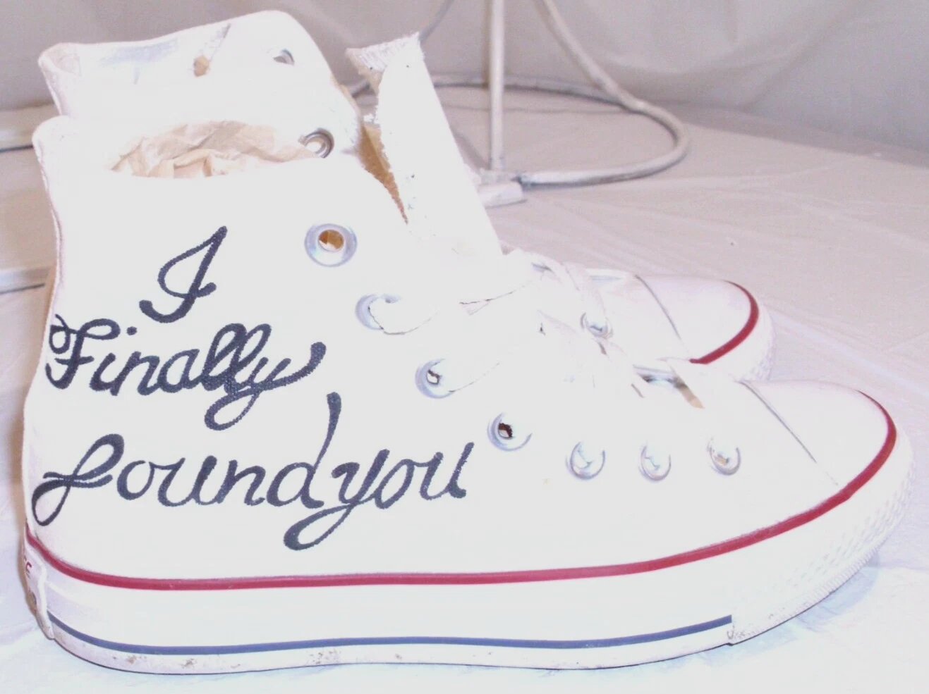 Scarpe Converse Scarpe All Star High Bianco "Ti ho Finalmente Trovato" Tg M4 5 W 6 5