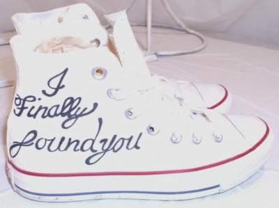 Shoes Converse Shoes All Star High  White ''I Finally Found You'' Sz M4.5 W 6.5