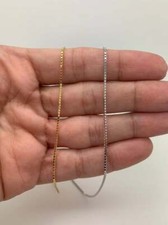 10k Solid Gold Box Chain,Octagonal Box Chain, 1.2mm