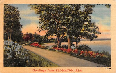 Greetings From FLOMATON AL Alabama Linen 1946 Postcard 5502 | eBay