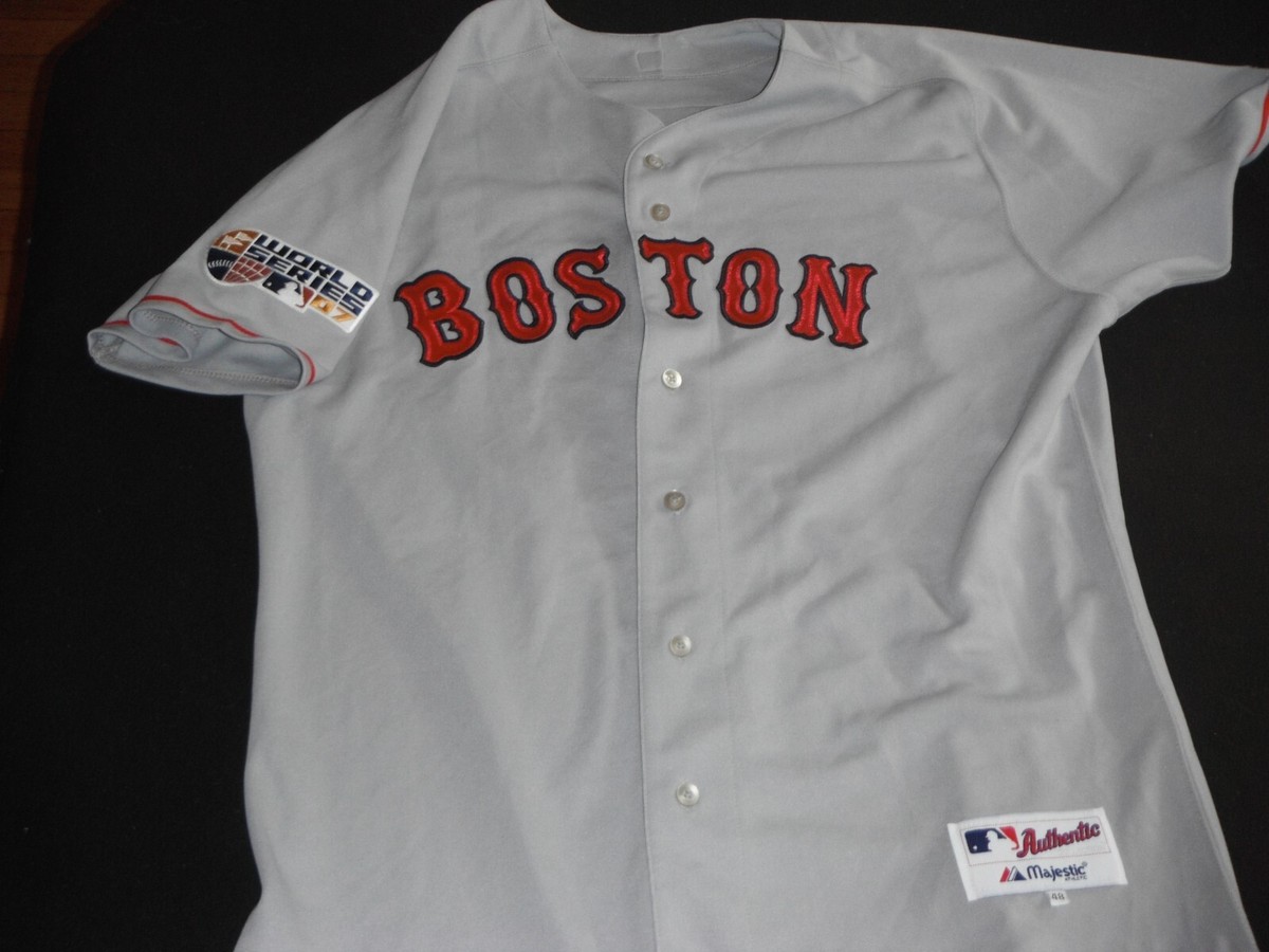 h*3様 レア 【ゲーム実使用 ジャージ】 JASON VARITEK 2008 BOSTON RED SOX JASON VARITEK SIGNED 07 WORLD SERIES JERSEY