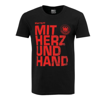 Kempa DHB Limited Edition T-Shirt Mit Herz und Hand schwarz Deutschland WM 2019