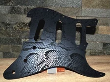 Custom Textured Black Snakeskin Pickguard - Fender Stratocaster - SSS, HSS, HH