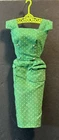 Vintage 1960's Mattel Barbie Doll Fashion PAK Kelly Green Sheath Polka Dot Dress