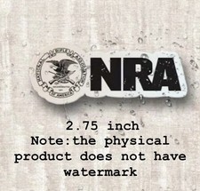 Nra Patriotic Letters White Vinyl Decal Bumper Sticker Rifle Association