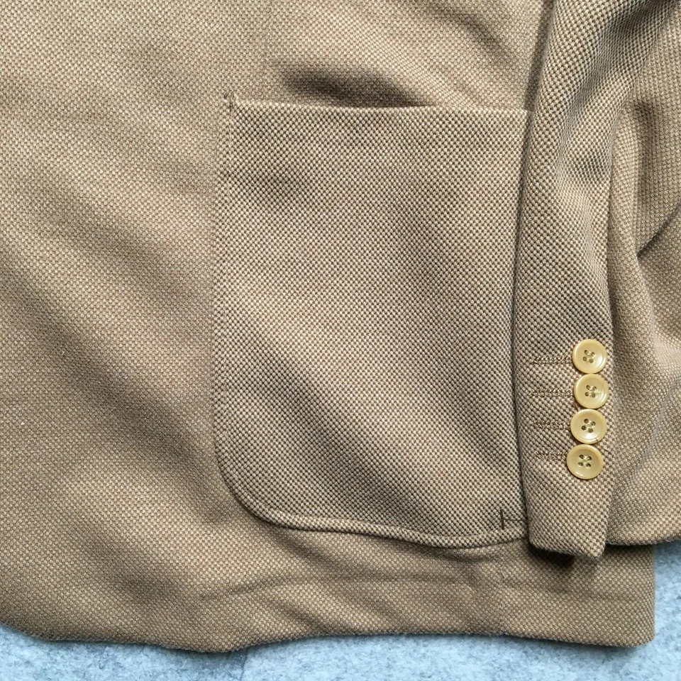 PJ Paul Jones Blazer Mens 2XL Brown Knit Sport Coat Casual Stretch Jacket - Image 3 of 4