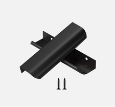 10 Pack 5 inch Black Cabinet Pulls Edge Finger Pulls for Cabinets Dresser Dra...