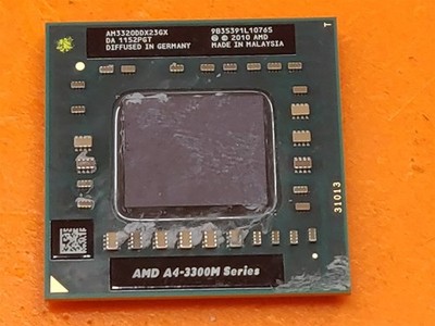       CPU Processor AMD A4-3300M AM3320DDX23GX 2.0GHz Socket FS1