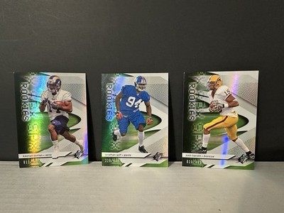 3X Lot 2008 Spx Football Green SP Xxx/499 Rookie Cards FREE SHIP 112-115-120