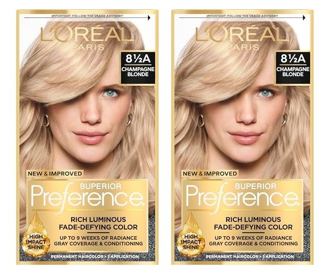 Psck 2 L'Oreal Paris Suprerior Preference Hair Color, 8 1/2A