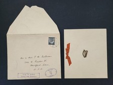 1944 vintage &Eacute;AMON de VALERA Ireland President CHRISTMAS CARD w ENVELOPE irish
