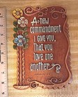 Vintage A New Commandment I Give You That You Love One Another Plaque John 13:34 — photo 2