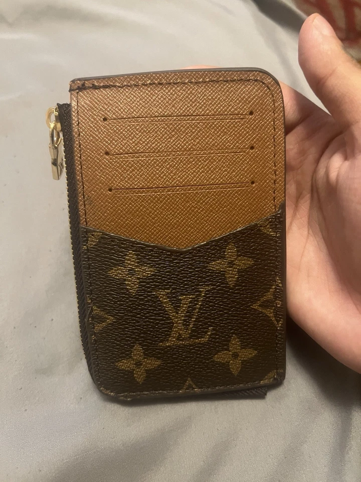 Designer Wallet Luxury Brown PrintDesign Gold Zipper Wallet Brown - Image 4 of 4