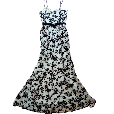 City Triangles Mint Black Floral Prom Dress Juniors 3 Mermaid Beaded Waist  | eBay