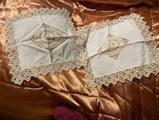 DDR NVA  2 Deckchen Tischdecke Propaganda Nationale Volksarmee Reservisten