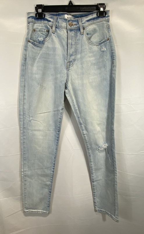 Pistola Women's Nico High Rise Mom Jeans Light Wash Distressed Sz 27 NWT