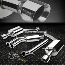 J2 STAINLESS CATBACK EXHAUST MUFFLER 4"DUAL ROLLED TIP FOR 03-08 A4 Typ 8E/8H B7