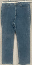 Lee Women's Classic Fit At The Waist Dark Blue Wash Jeans Size 14 Medium