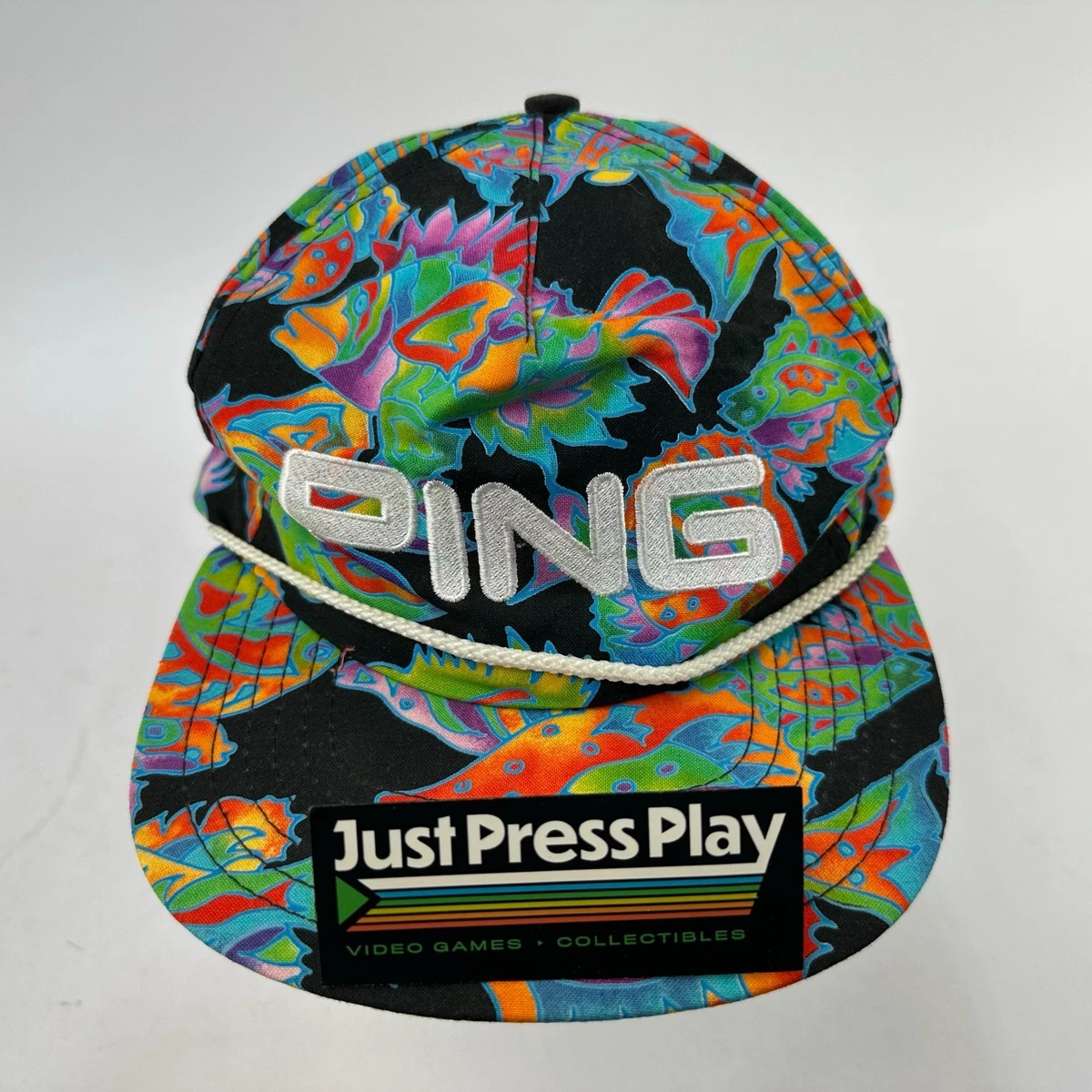 PING ビンテージ フィッシュパターン マルチカラーキャップ90's USA製