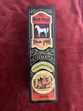 Vintage 70’s White Horse Scotch Whiskey Gift Tin. Made In Scotland.