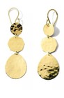 IPPOLITA 18K gold Classico Crinkle crazy 8-s earrings hammered $1495 New