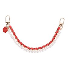 10.23IN Pearl Purse Double Chain 1PC Purse Chain Extender Red 