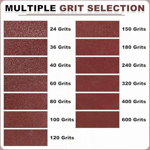 20 Pcs 3"x18" Sanding Belts 40 Grit Aluminum Oxide for Wood, Metal, Knife Sharpe - Picture 4 of 8
