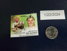Steve Irwin Australian Zookeeper Crocodiles 2012 Republique De Guinee Stamp (b)