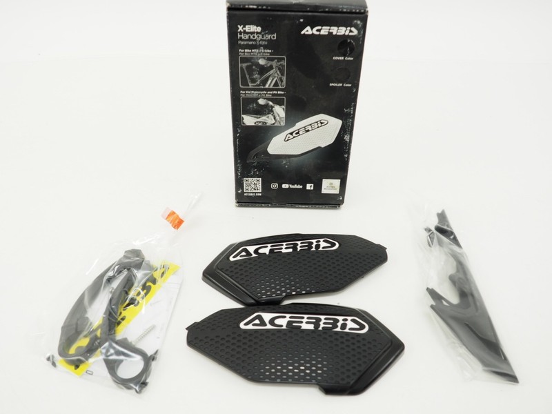 New! Acerbis X-Elite Handguards - Black/Black Moto Street Mountain Bike