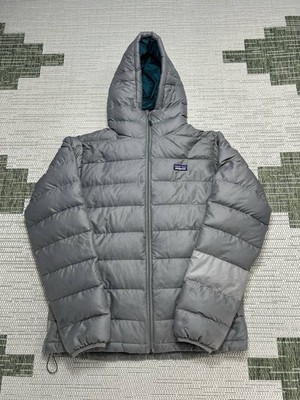 Patagonia Hi-Loft Jacket Mens Medium Gray Full Zip Down Insulated Puffer *