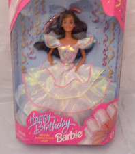 1995 Happy Birthday Brunette Barbie Doll Prettiest Present - MIB   NRFB  