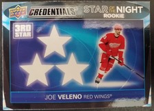 2021-22 Upper Deck Credentials 3rd Star Of The Night Joe Veleno
