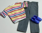 Vintage 80’s Barbie Ken Fashion Casual Outfit with Blue Shoes Mattel