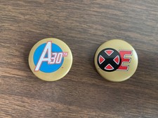 Avengers 30th Anniversary Promo Pin (1993) & X-Men Evolution XE Promo Pin (1993)