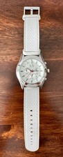 Orologio cronografo Armani Exchange bianco pelle traforata e tono argento AX2071