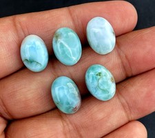 Natural Larimar Smooth Oval Shape Cabochon Loose Gemstone 14x10 MM 1 Piece 6Ct.