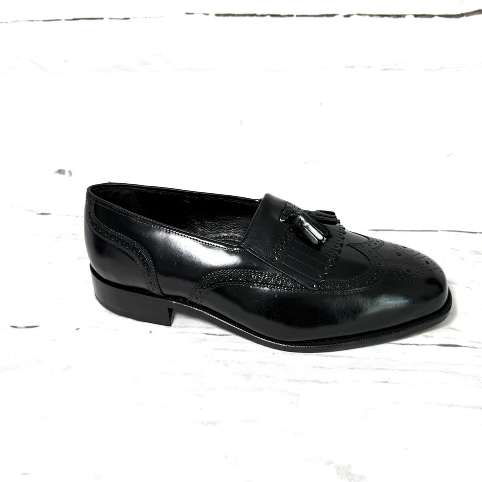 Florsheim Lexington Shoes Men’s 11 3E Black Tassel Loafers Leather NWOB - Image 3 of 4