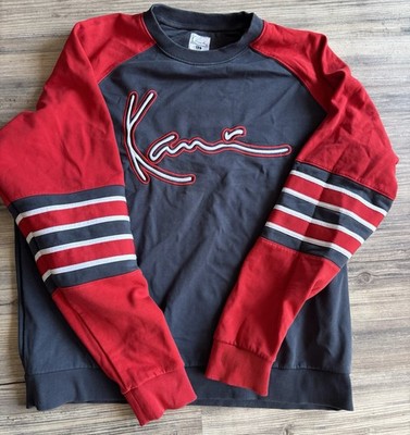 Karl Kani Pullover Blau Weiß Rot Gr.XL LOGO Herren Sweatshirt