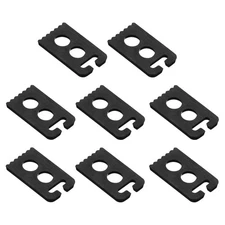 No Tie Shoelace Buckles, Black Plastic Lace Lock Clip for Shoes, 8Pcs