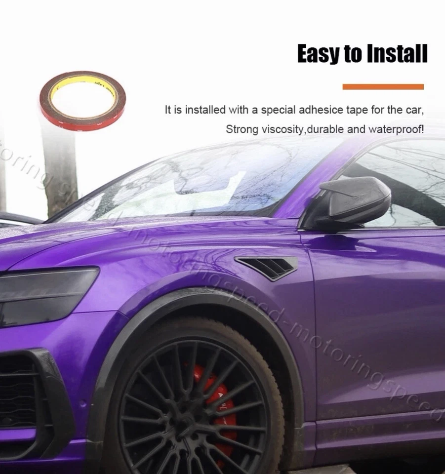 Вставки крышки крыльев боковые вентиляционные из сухого углерода для Audi Q8 SQ8 RSQ8 2019-2024 - Изображение 4 из 4